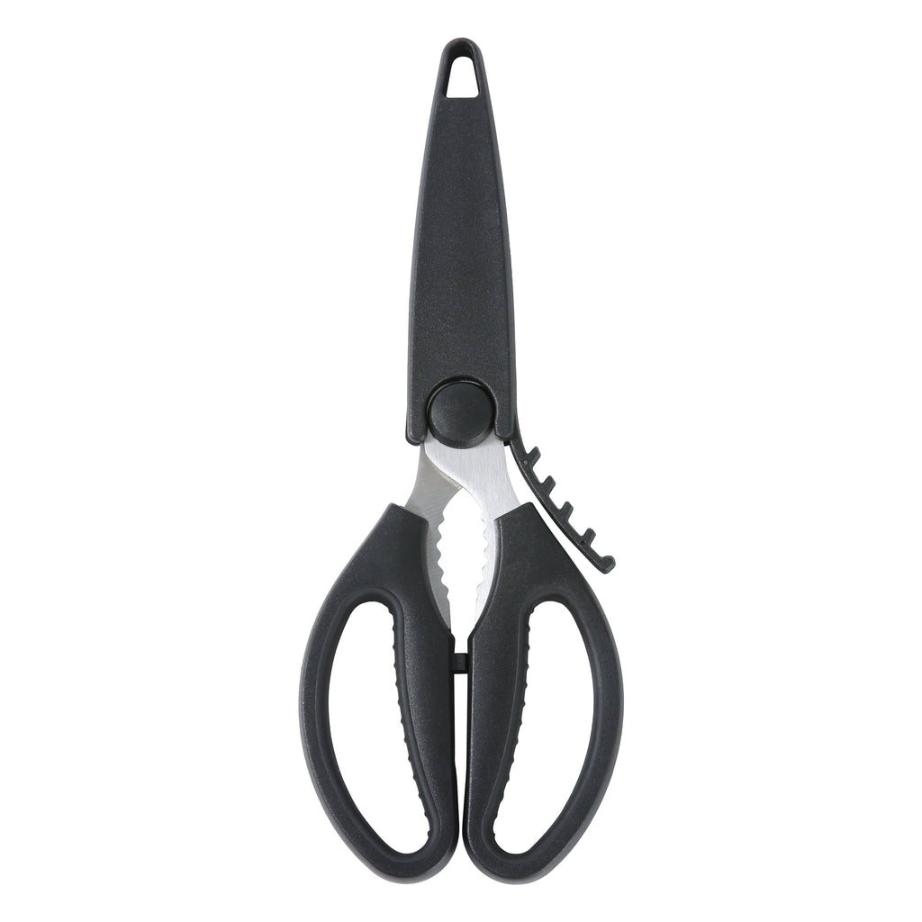 Mainstays Black Handle Stainless Steel Multi-Purpose Kitchen Shears with Black Grip 1 Each